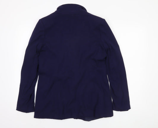 Oasis Women's Blue Blazer UK 12 Regular Fit Business