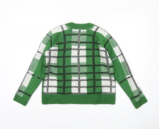 Womens UK Size XS Topshop Green Pullover Jumper