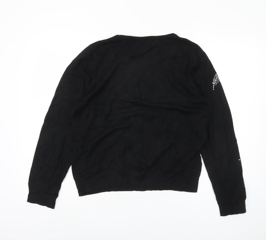 Womens UK Size 16 Roman Black Pullover Jumper