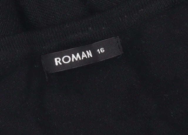 Womens UK Size 16 Roman Black Pullover Jumper