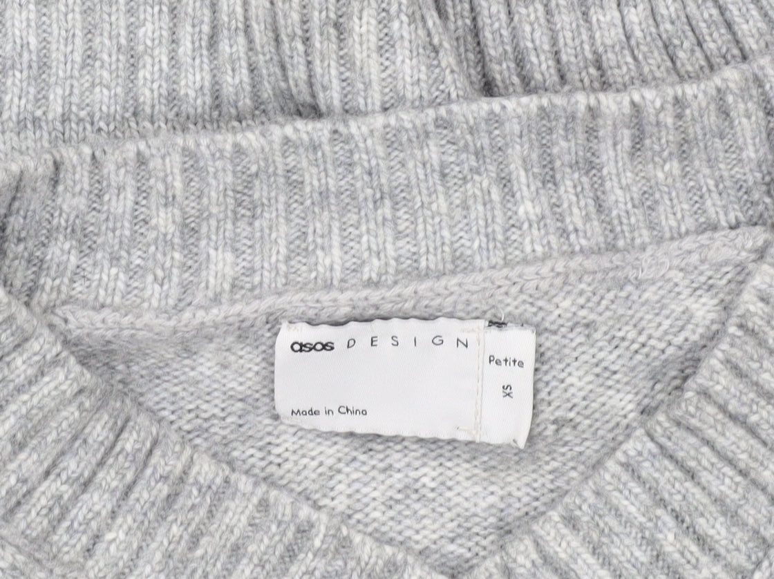 Womens UK Size XS ASOS DESIGN Grey Pullover Jumper