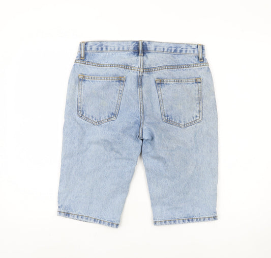 Topman Men's Blue Denim Slim Shorts 28 Casual
