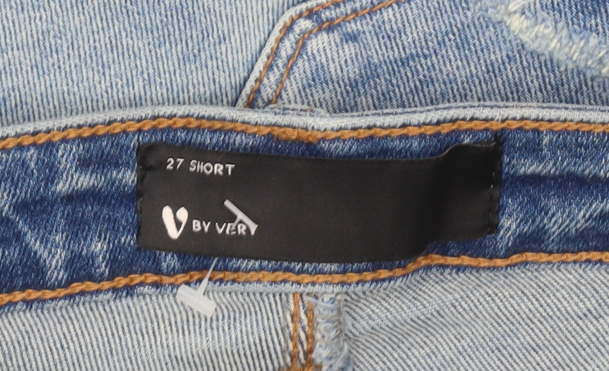 V by Very Women's Blue Distressed Skinny Jeans Size 27