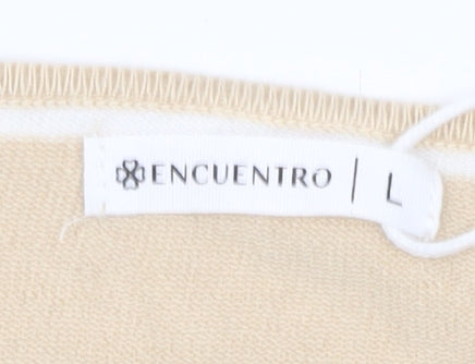 Womens UK Size L Encuentro Beige Pullover Jumper
