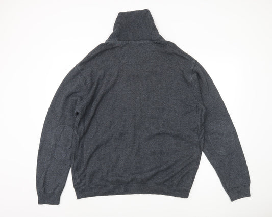 Next Men's Grey Wool Pullover Jumper XL