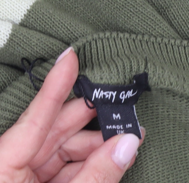 Womens UK Size M Nasty Gal Green Pullover Jumper