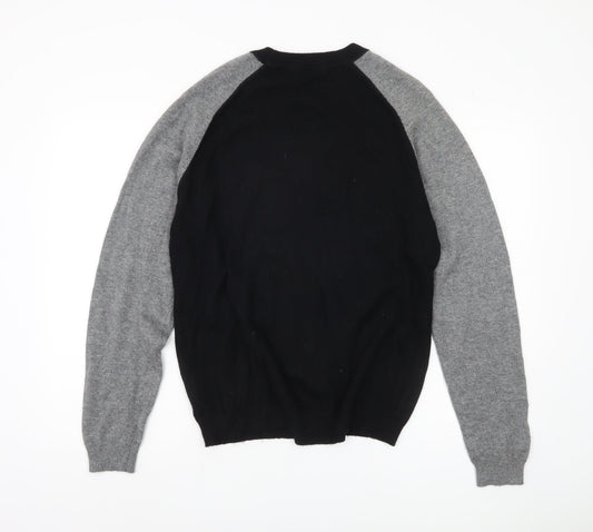 Marks and Spencer Men's Black Pullover Jumper, Medium