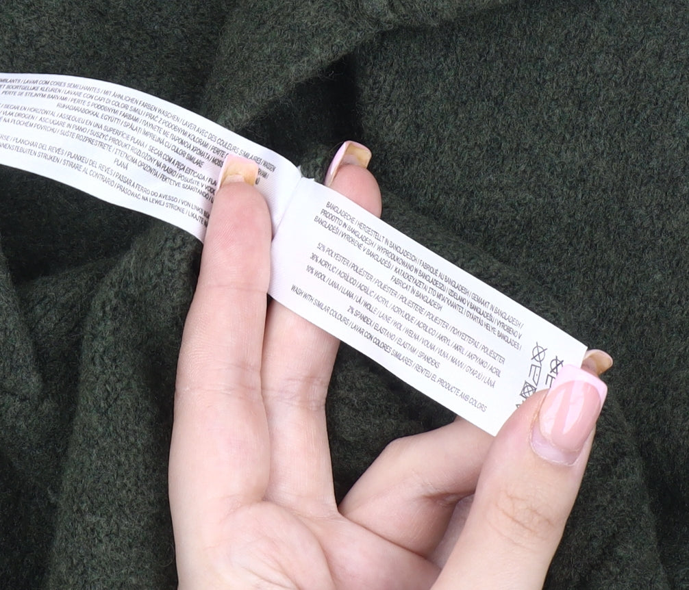 Primark Women's Green V-Neck Pullover Jumper 2XS