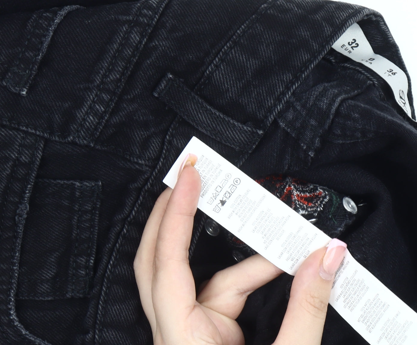 Denim Co. Women's Black Cut-Off Shorts, Size 4