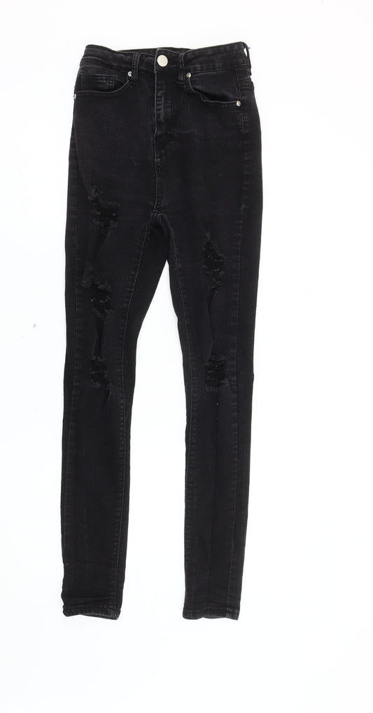 Womens UK Size 6 Boohoo Slim Fit Skinny Black Jeans