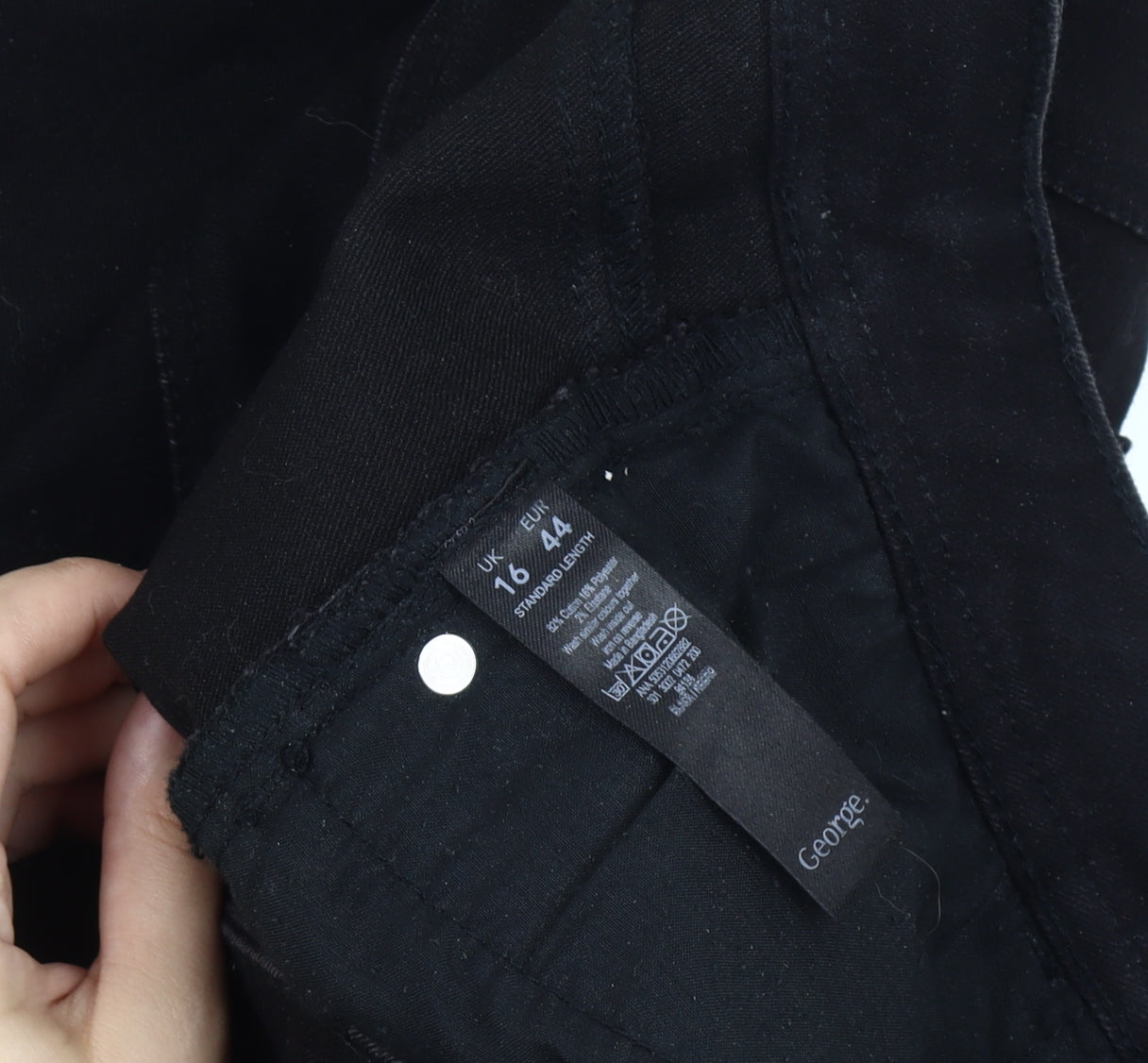 George Women's Black Skinny Jeans Size 16