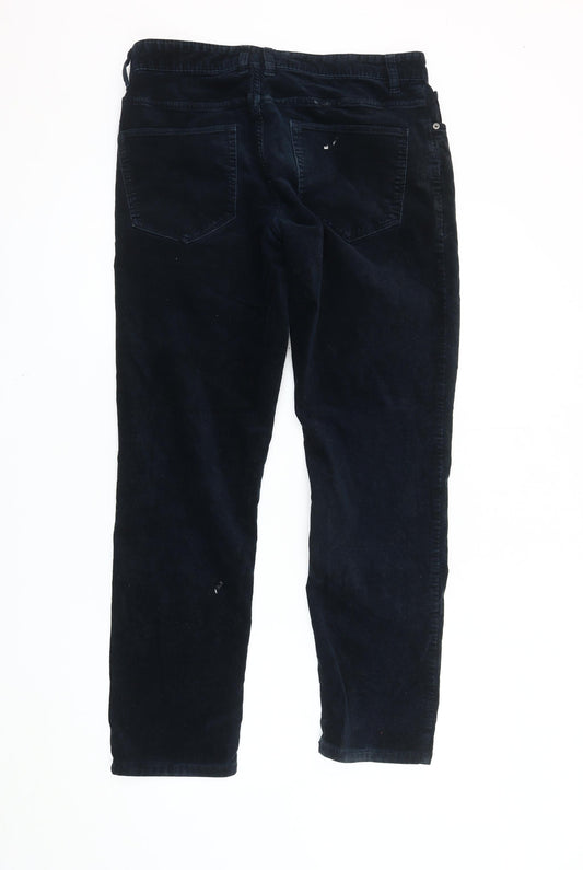 EASY Men's Black Corduroy Trousers 32 Regular Fit