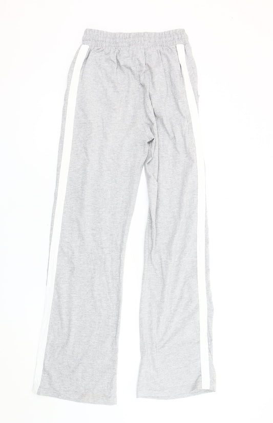 PrettyLittleThing Women’s Grey Track Pants Size 4