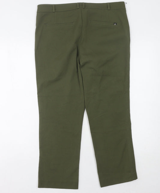 Banana Republic Women's Green Straight Trousers Size 10