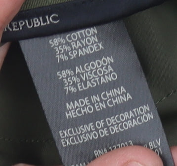 Banana Republic Women's Green Straight Trousers Size 10