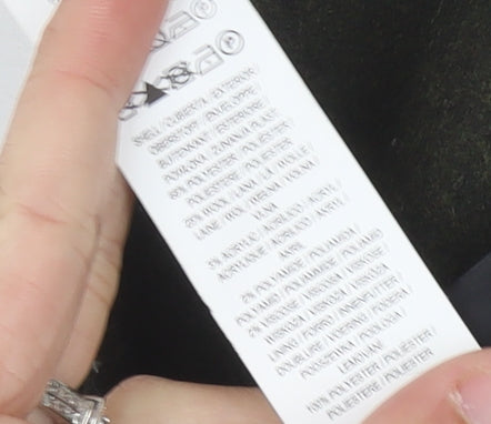 Primark Women's Green Pea Coat Size 8 Mid-Length Classic