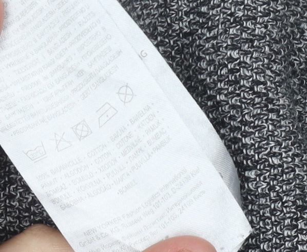 Brand and care label for SMOG Men's Grey Slim Fit jumper XS