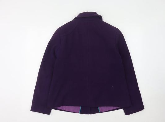 Bm Women's Purple Button-Up Jacket Size 14