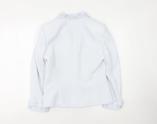 Kasper Women's White Blazer, Size 4, Regular Fit, Notch Lapel