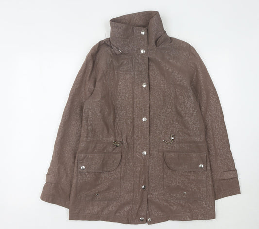 Womens UK Size 10 Avenue Brown Basic Jacket