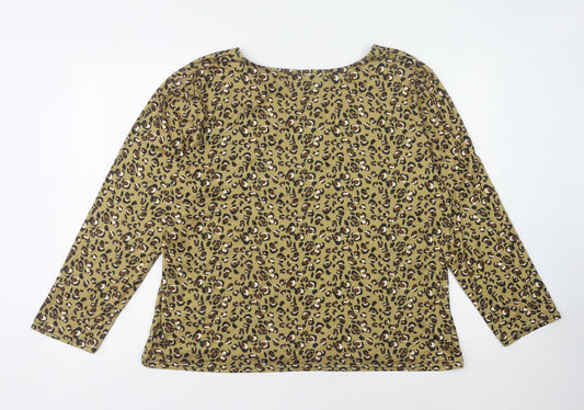 Alexara Women's Brown Animal Print Top L-XL Size