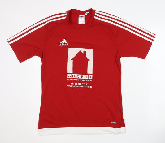 Mens UK Size S adidas Red Football T-Shirt