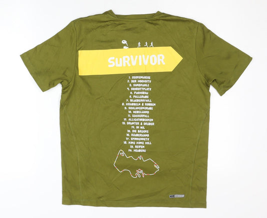 Puma Men's Green XS Graphic Print T-Shirt