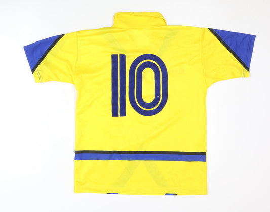 Erima Men's Yellow Football Jersey XS - Short Sleeve Sport T-Shirt