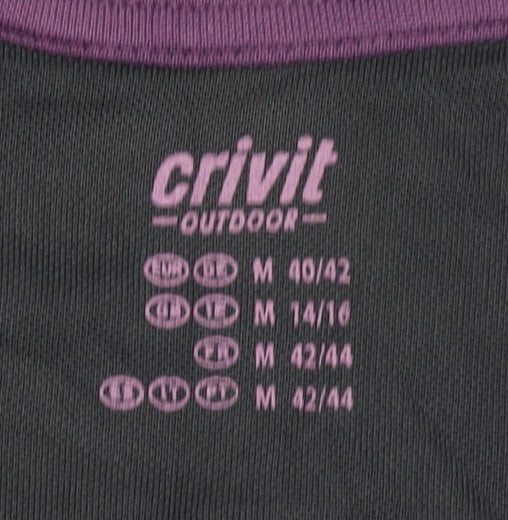 Crivit Women's Black Polo Activewear Top Size 14