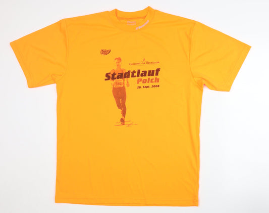 Mens UK Size XL Newline Orange Running & Jogging T-Shirt