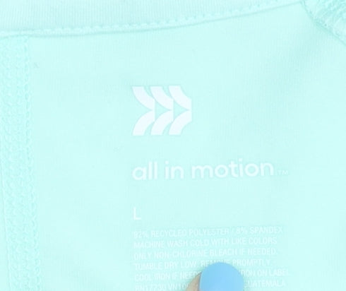 All in Motion Women's Green T-Shirt, Size L, Activewear