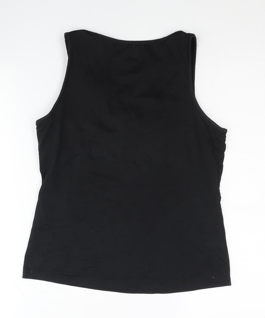 Crivit Women's Black Tank Top Size 10 V-Neck