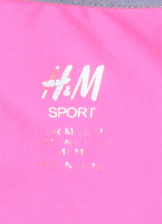H&M Women's Pink Short Sleeve Gym T-Shirt - Medium
