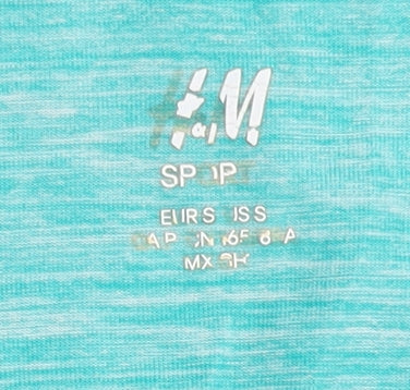 H&M Women's Green T-Shirt Short Sleeve