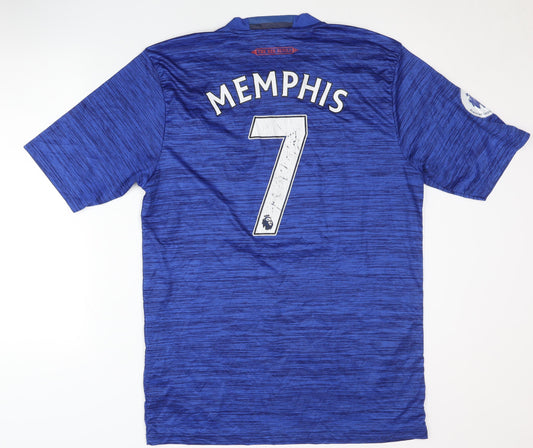 Back view of Adidas Men's Blue XXL Away Shirt - Memphis #7