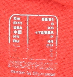 Brand and care label for Kalenji Red Men's S Running T-Shirt