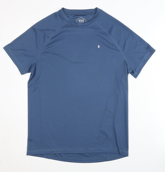 Mens UK Size S ASICS Blue Running & Jogging T-Shirt