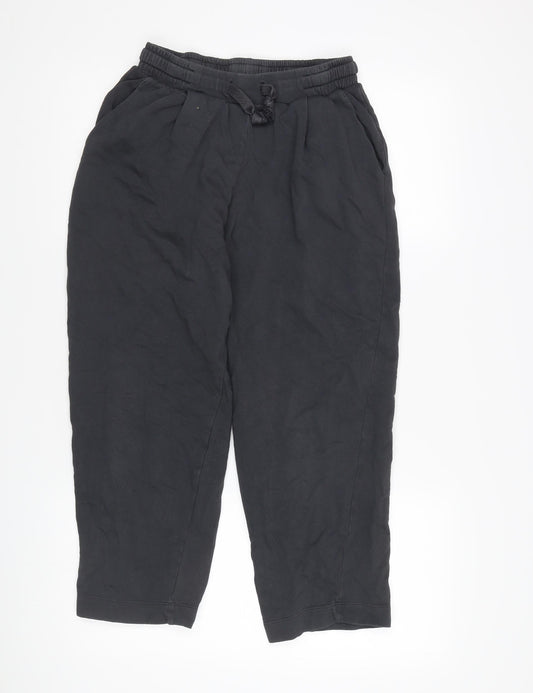 Womens UK Size S Zara Relaxed Fit Casual Black Trousers