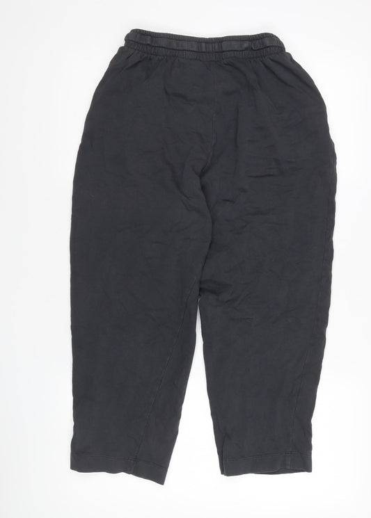 Womens UK Size S Zara Relaxed Fit Casual Black Trousers