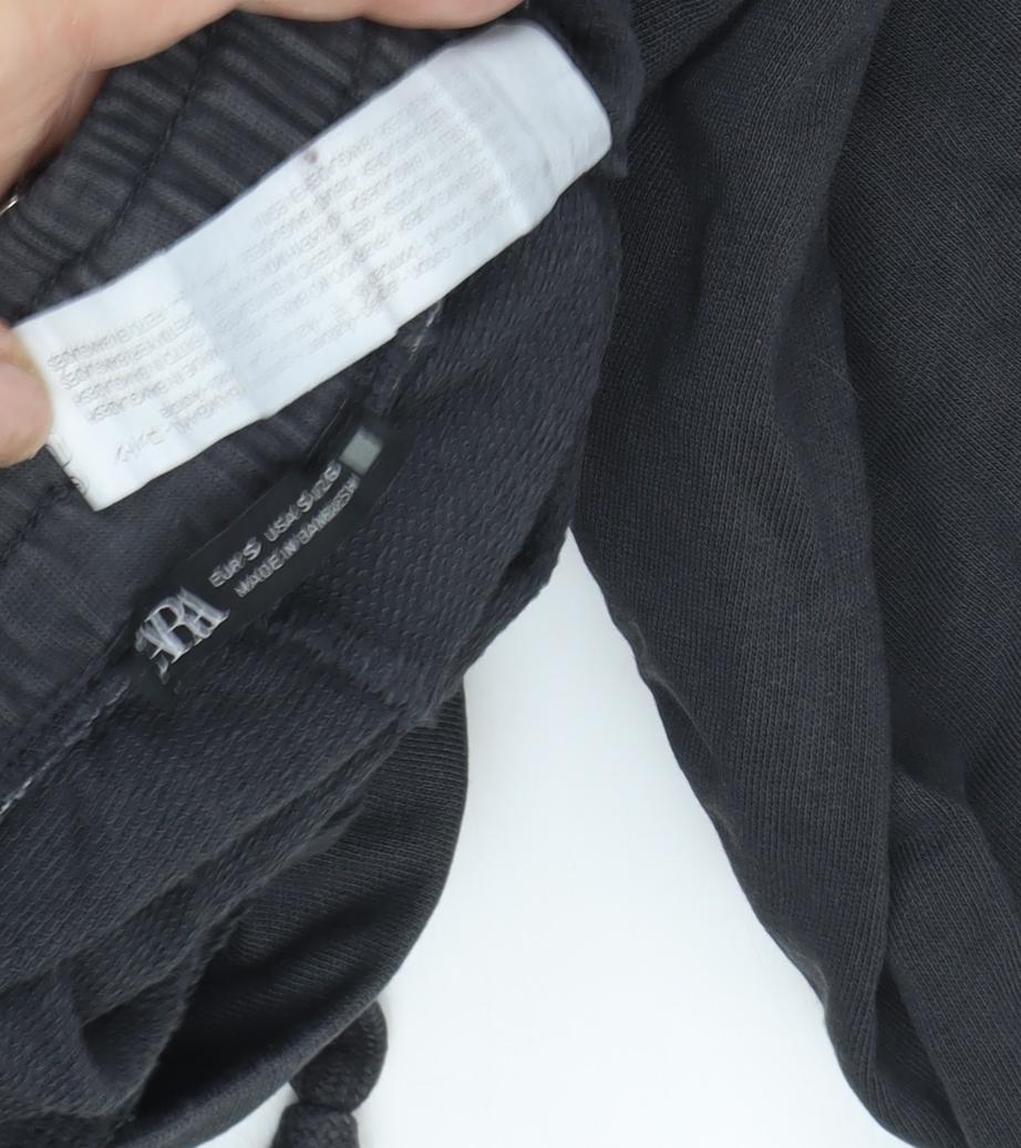 Womens UK Size S Zara Relaxed Fit Casual Black Trousers