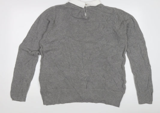 Womens UK Size 10 Seraphine Grey Pullover Jumper