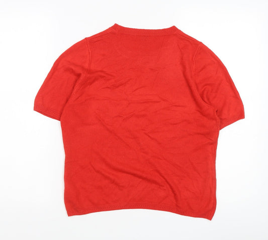 Womens UK Size 12 Marks and Spencer Red Pullover Jumper