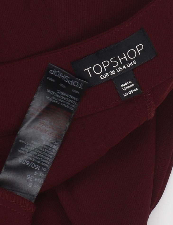 Topshop Women's Pleated Shorts Red Size 8