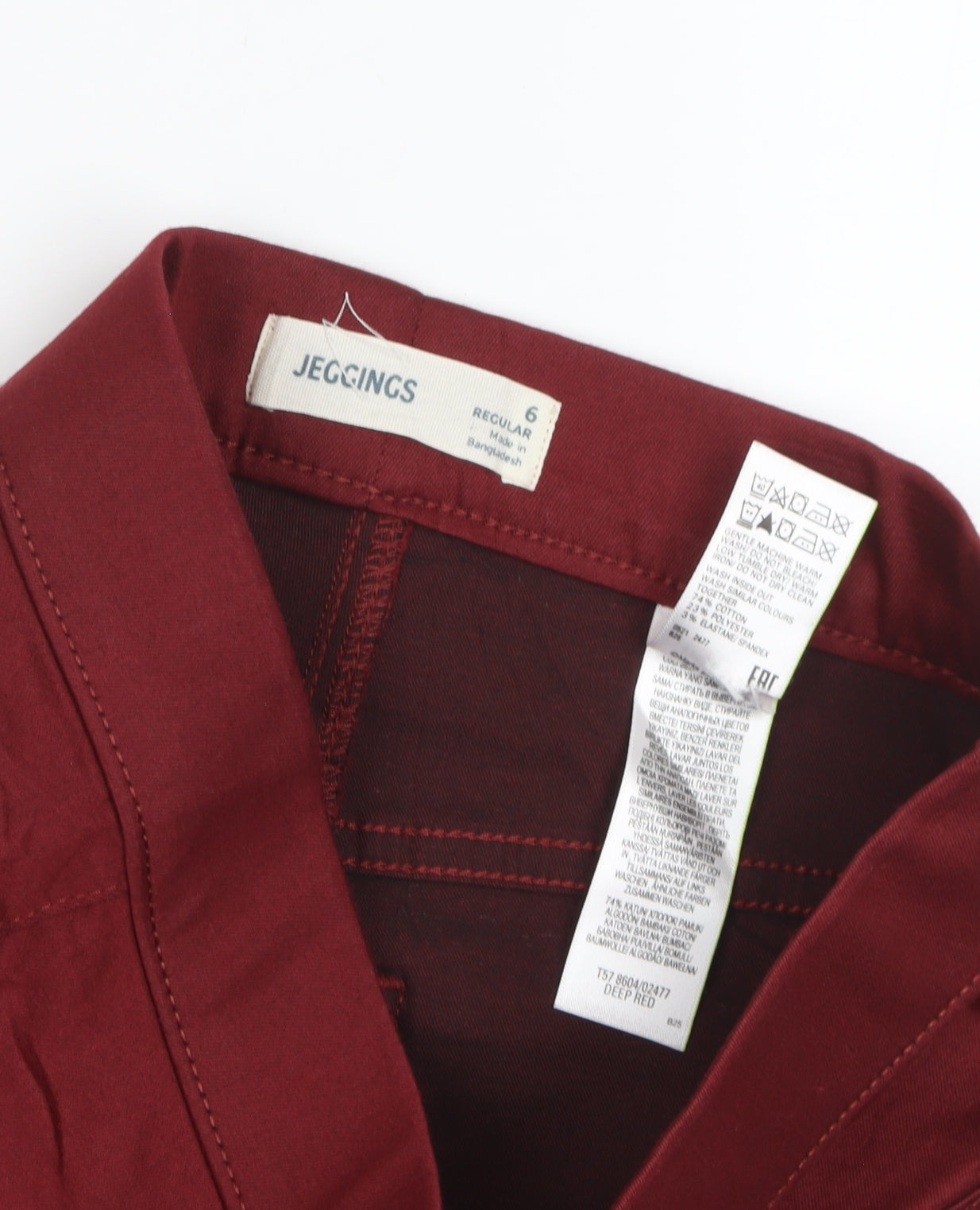 Womens UK Size 6 Marks and Spencer Regular Fit Jegging Red Trousers