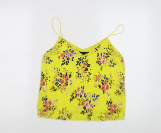 Womens UK Size 8 New Look Yellow Camisole Tank