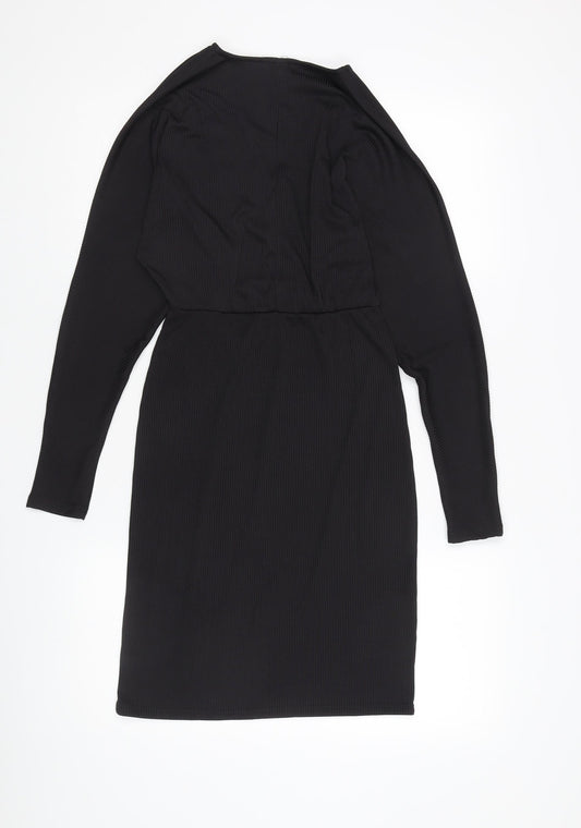 Y.A.S Women's Black Bodycon Dress XS Long Sleeve