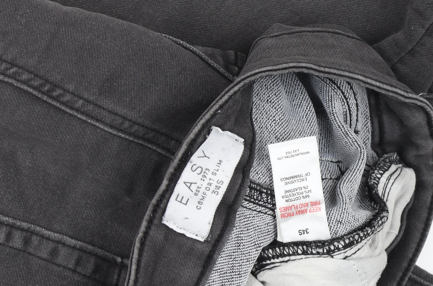 Easy Men's Black Slim Straight Jeans