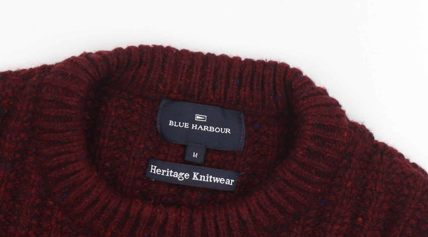 Blue Harbour Men's Red Pullover Jumper - M