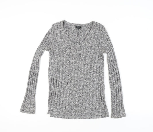Womens UK Size 8 Topshop Grey Pullover Jumper