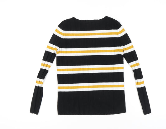 Womens UK Size 10 Papaya Black Pullover Jumper